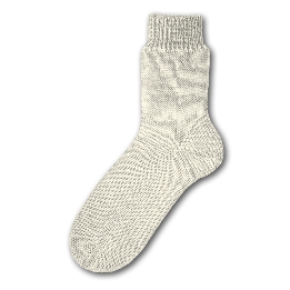 Naturweiß, Gr. 38/39, 75% Schurwolle, 25% Polyamid